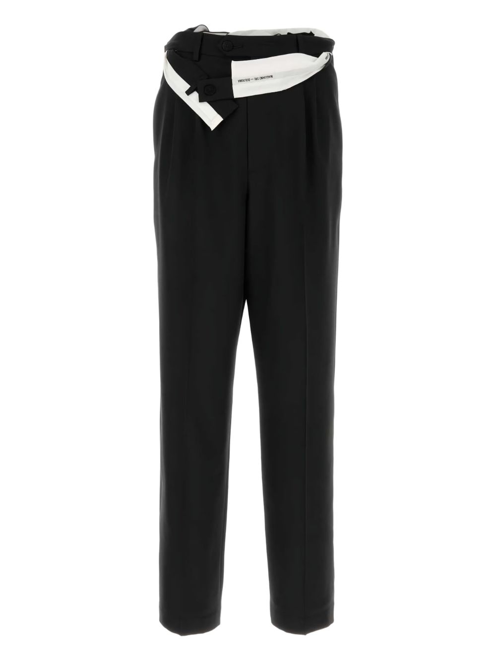 folded-waistband trousers