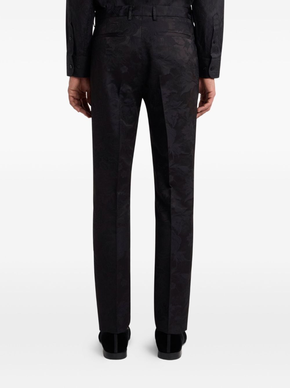 paisley-jacquard trousers