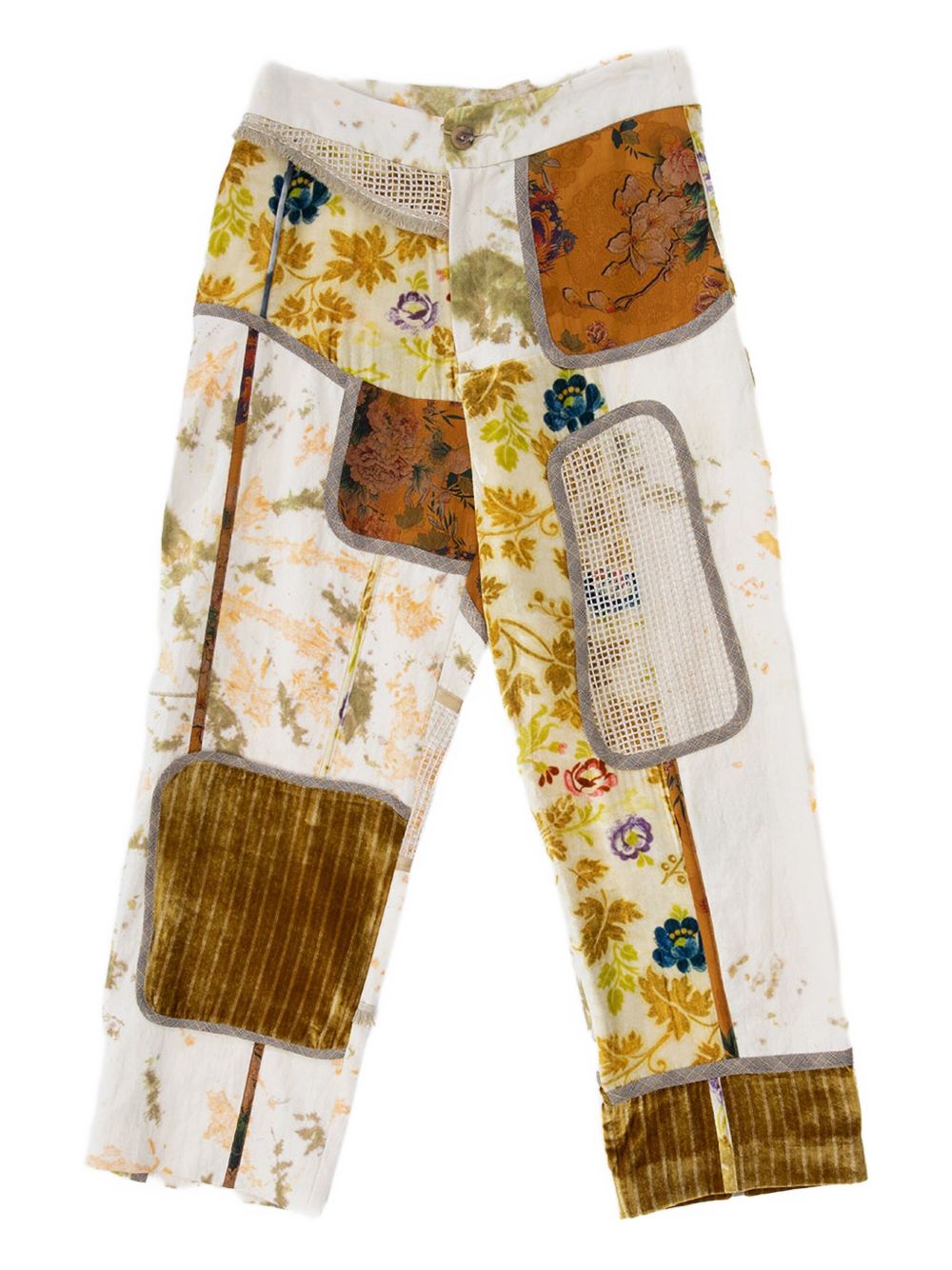 floral-print straight-leg trousers