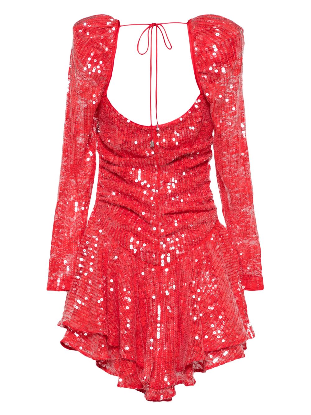 ruched sequinned minidress