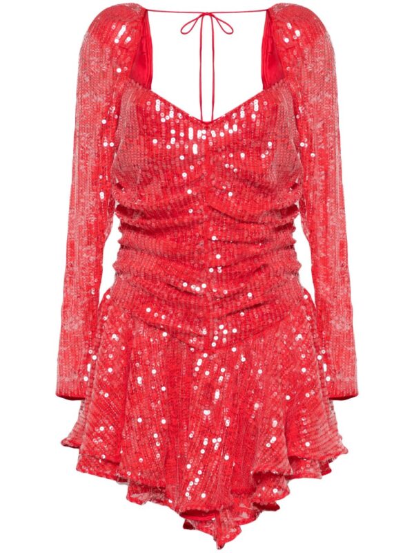 ⁦ruched sequinned minidress⁩ - الصورة ⁦6⁩