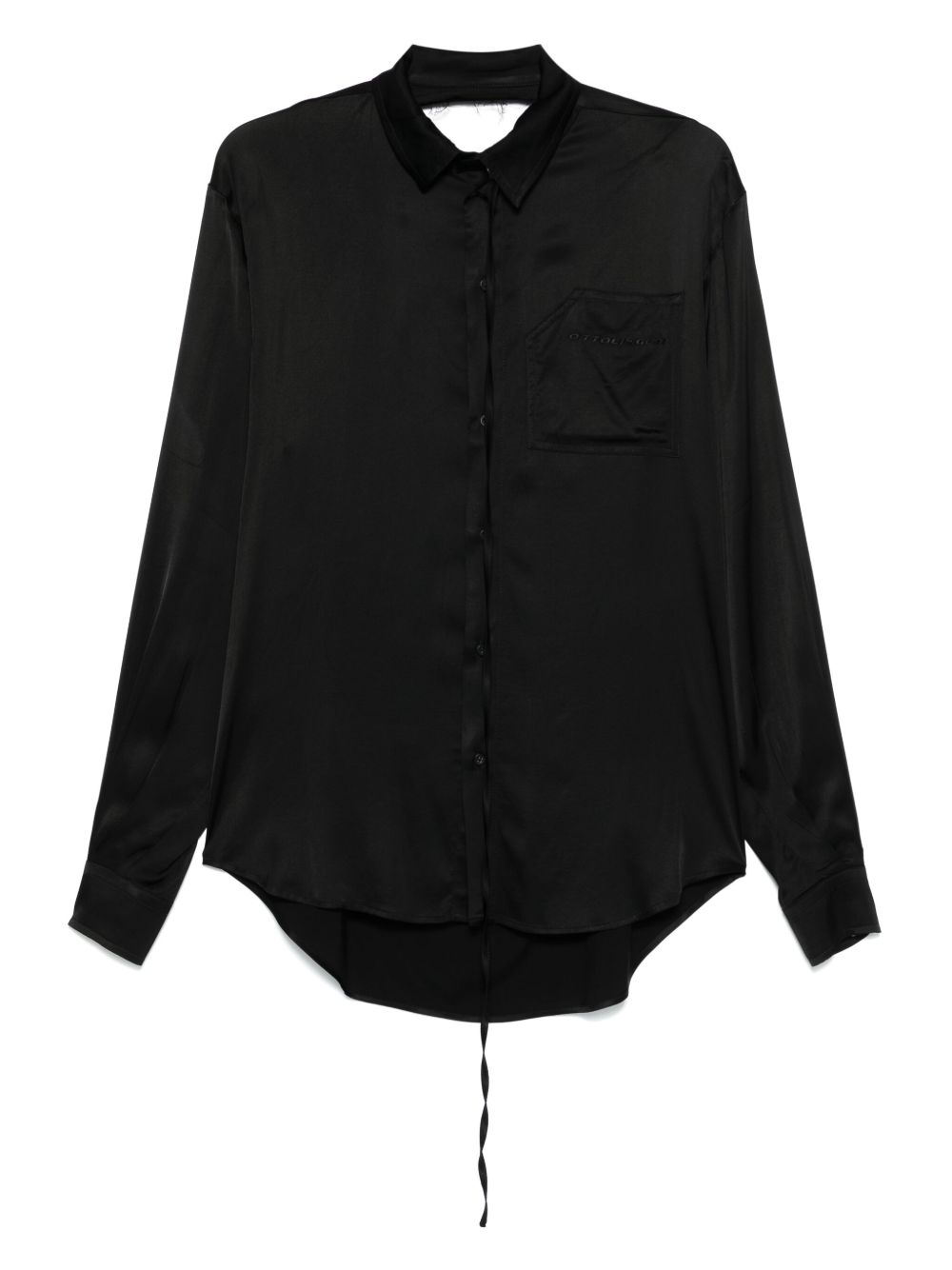 satin cut-out shirt